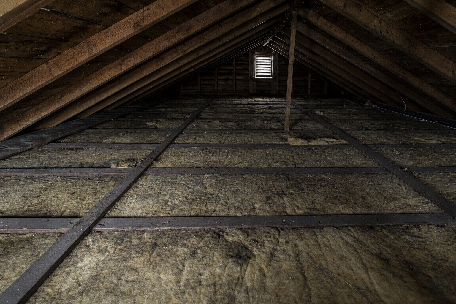 Entretoit avant les travaux d’isolation