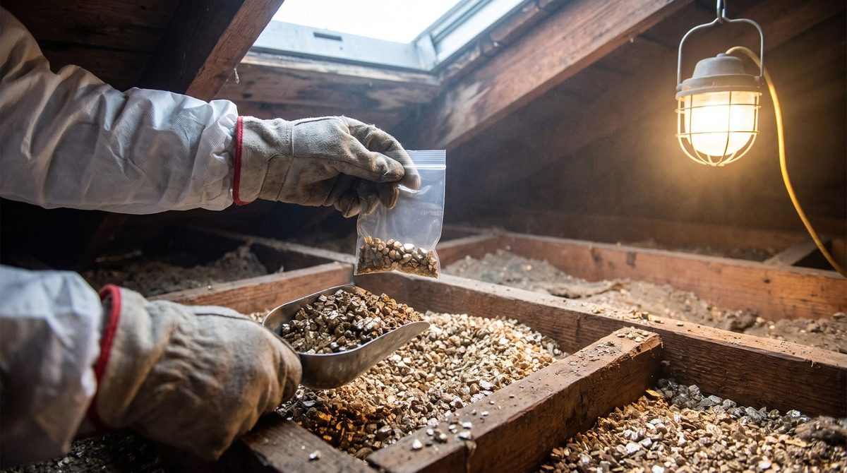 Vermiculite dans le grenier: la reconnaître sans y toucher